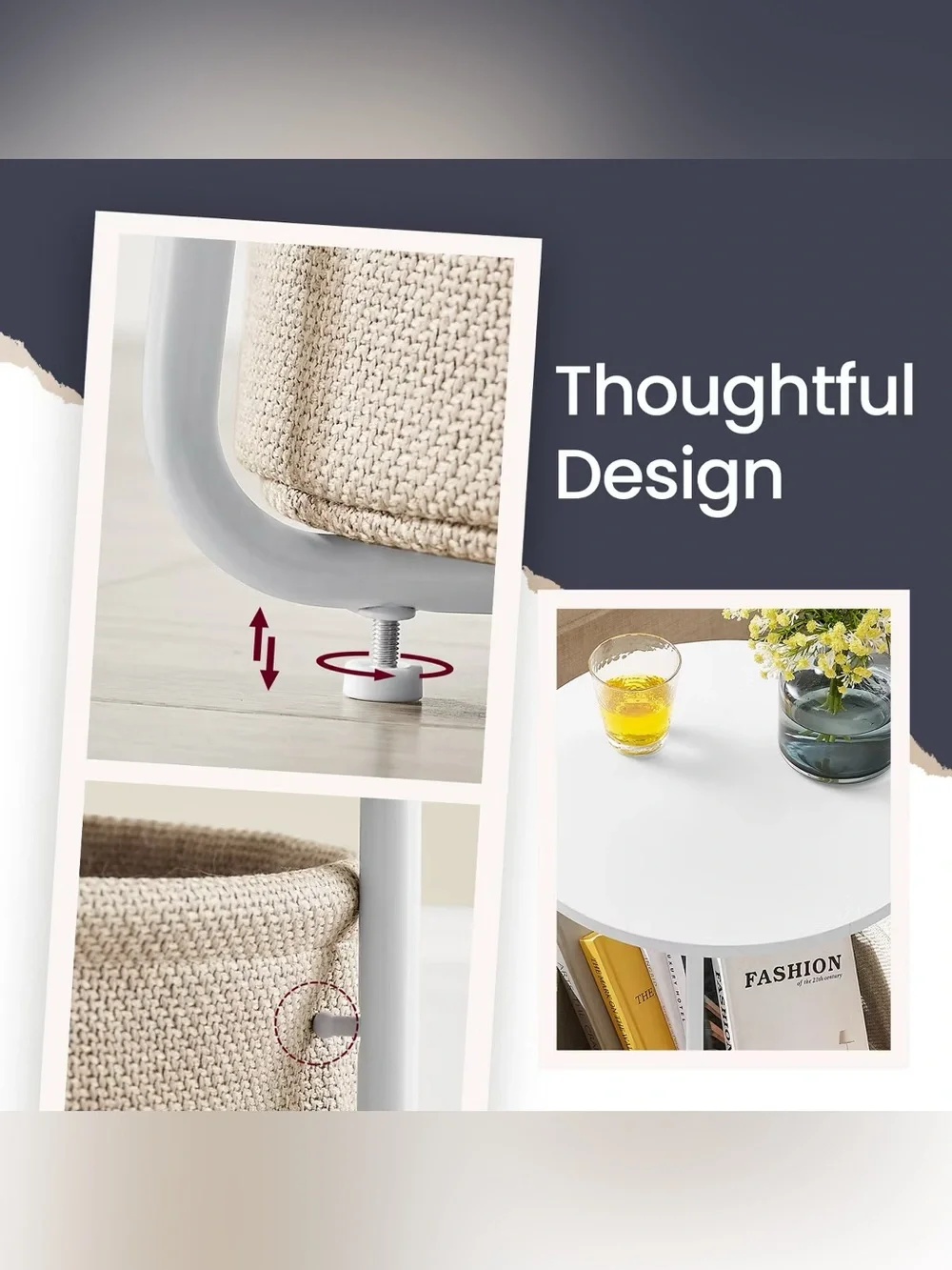 Target Side Table with Storage Round End Tables Living Room Small Spaces Bedroom